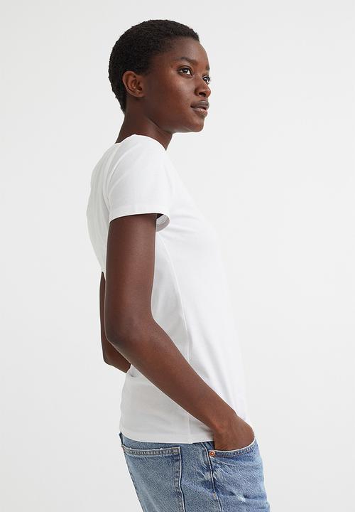 H&M - Jersey top - white