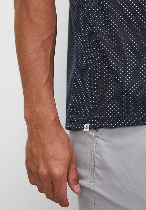 Lark & Crosse - Allover printed pattern crew neck tee - black