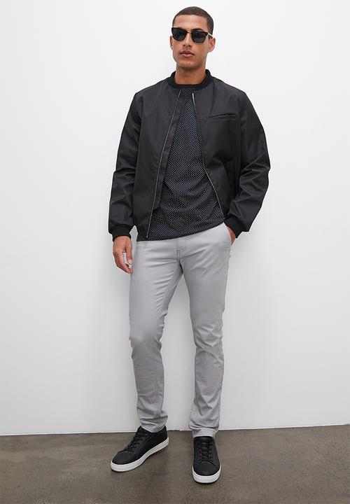 Lark & Crosse - Allover printed pattern crew neck tee - black