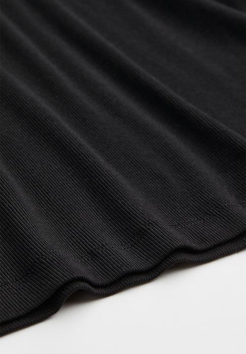 H&M - Modal-blend polo-neck top - black