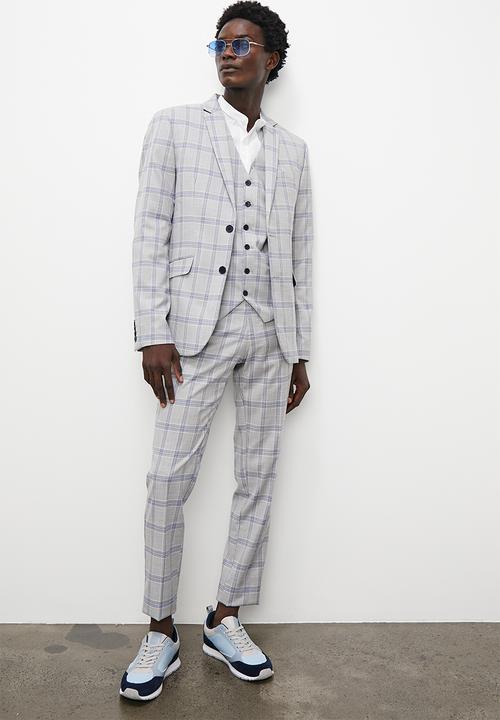 Superbalist - Soho slim fit blazer - grey check