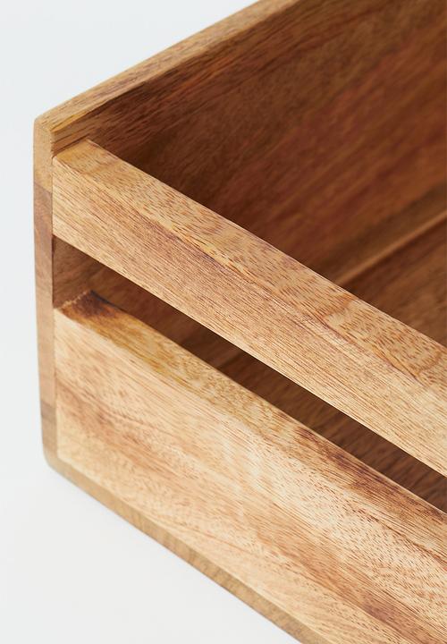 H&M - Large wooden spice box - brown