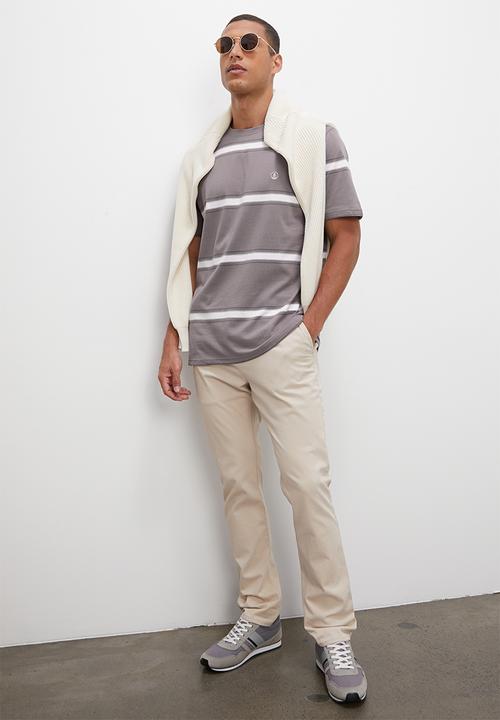 Lark & Crosse - Horizontal stripe tee - grey