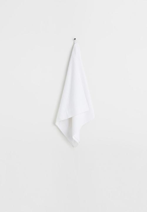 H&M - Cotton terry bath towel - white 