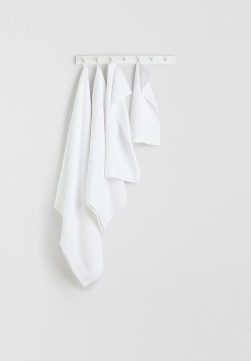 H&M - Cotton terry bath towel - white 