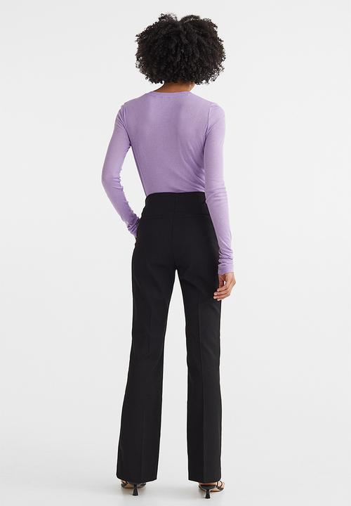 H&M - Flared trousers - black