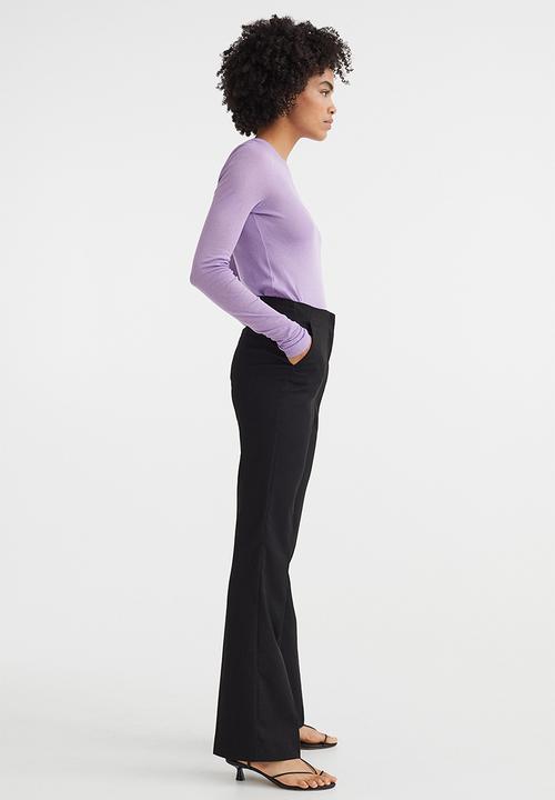 H&M - Flared trousers - black