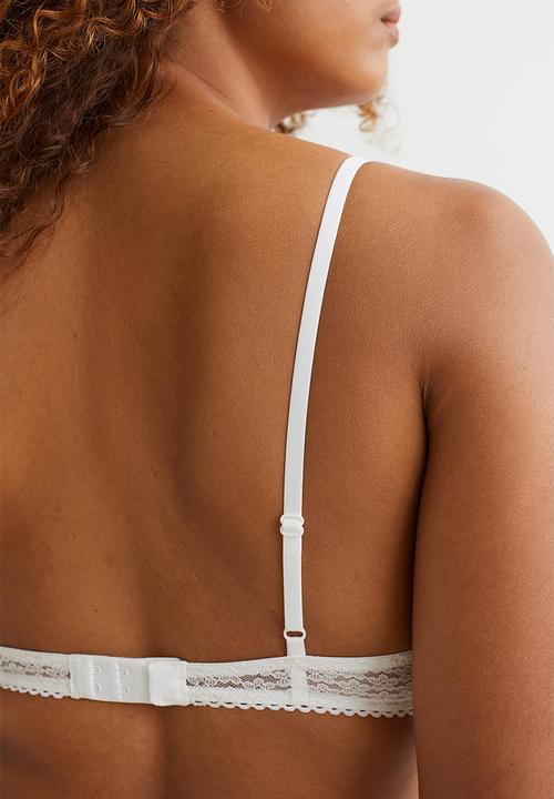 H&M - Lace push-up bra - white