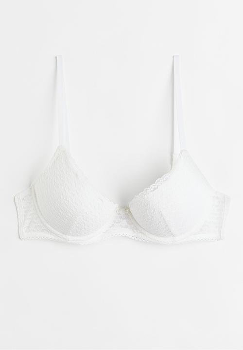 H&M - Lace push-up bra - white