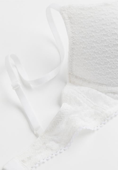 H&M - Lace push-up bra - white