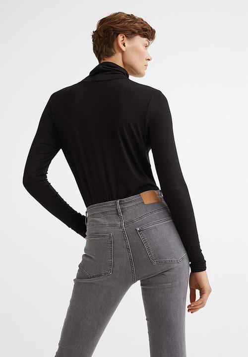 H&M - Skinny high ankle jeans - dark denim grey