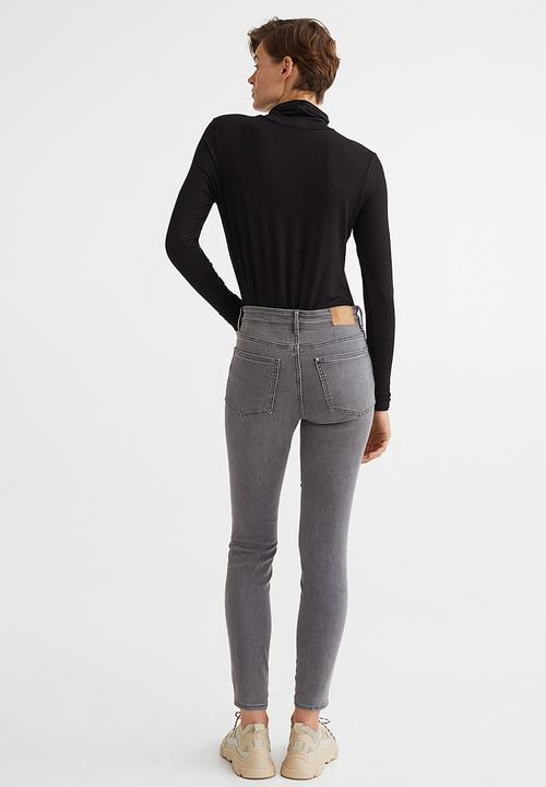 H&M - Skinny high ankle jeans - dark denim grey