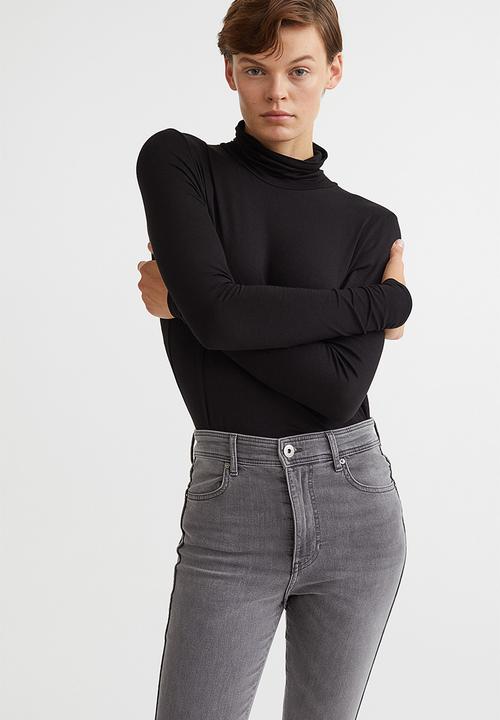 H&M - Skinny high ankle jeans - dark denim grey