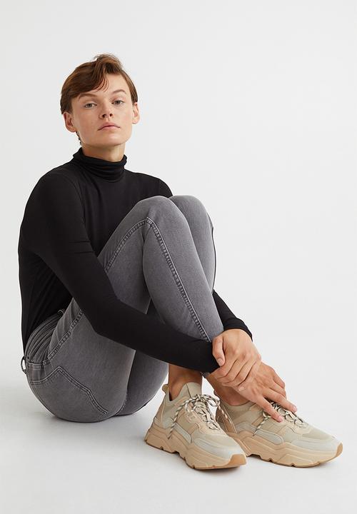 H&M - Skinny high ankle jeans - dark denim grey