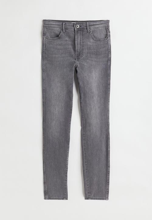 H&M - Skinny high ankle jeans - dark denim grey