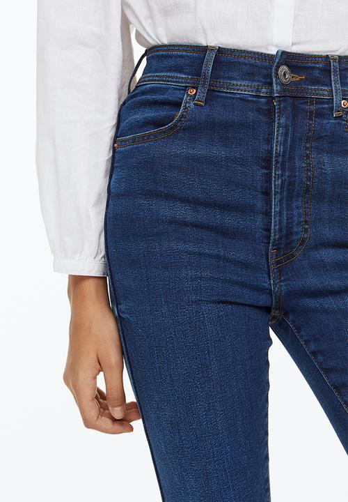 H&M - Skinny high ankle jeans - dark denim blue