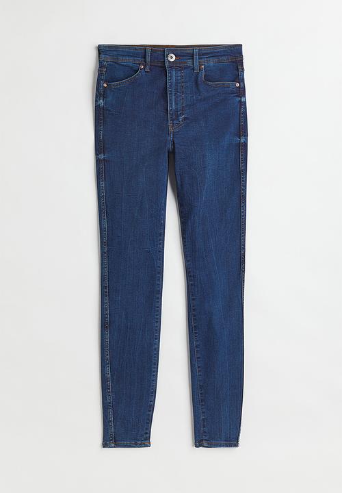 H&M - Skinny high ankle jeans - dark denim blue