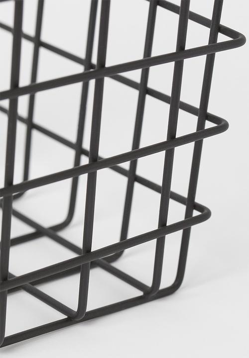 H&M - Small metal storage basket - black I