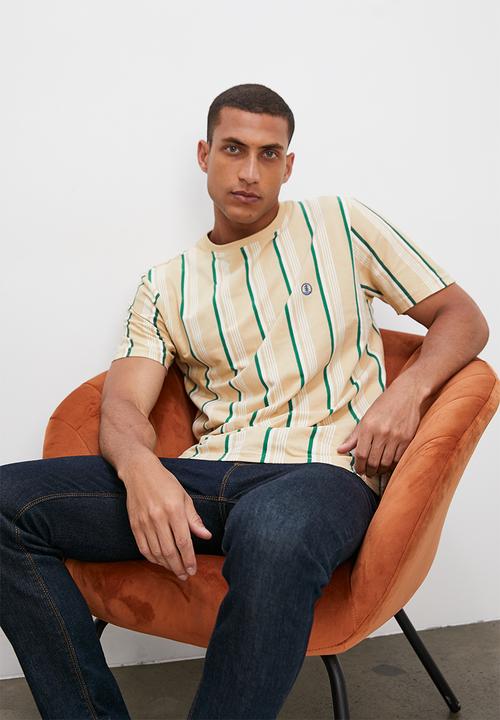 Lark & Crosse - Vertical stripe tee - beige