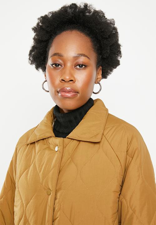 dailyfriday - Oversized quilted shacket - choc