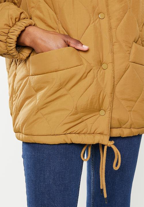 dailyfriday - Oversized quilted shacket - choc