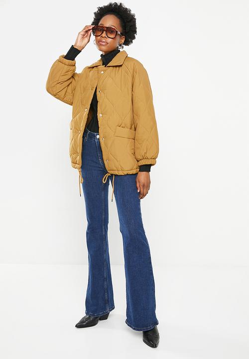 dailyfriday - Oversized quilted shacket - choc