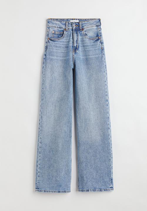 H&M - Wide high jeans - light denim blue