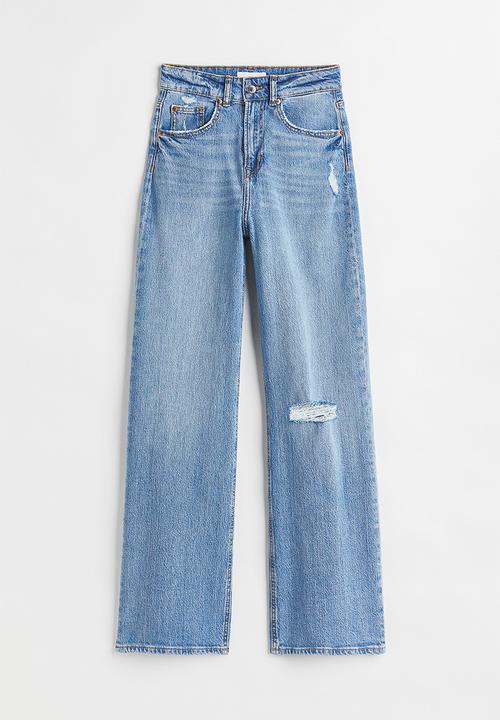 H&M - Wide high jeans - light denim blue 