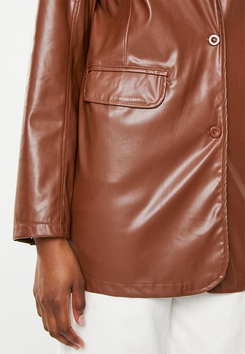 dailyfriday - Pu blazer - choc
