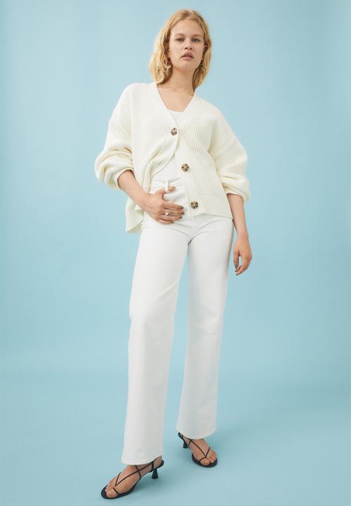 H&M - Wide high jeans - white