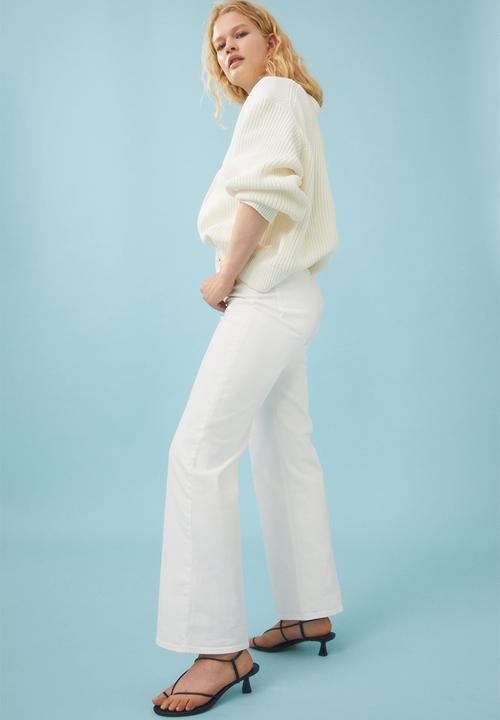 H&M - Wide high jeans - white