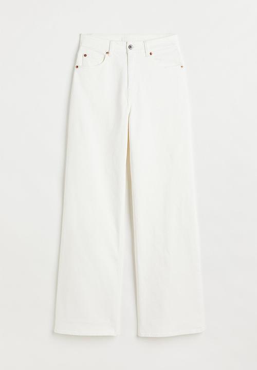 H&M - Wide high jeans - white