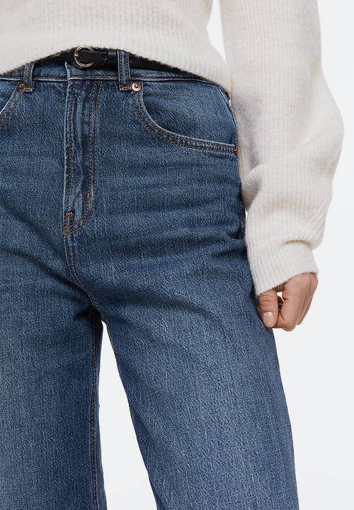 H&M - Wide high jeans - denim blue