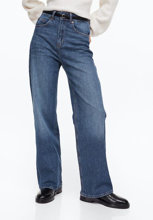 H&M - Wide high jeans - denim blue