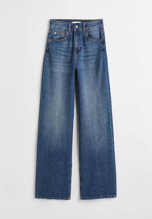 H&M - Wide high jeans - denim blue
