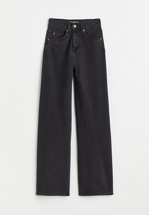 H&M - Wide high jeans - dark grey
