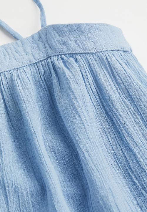 H&M - Crinkled top - light blue