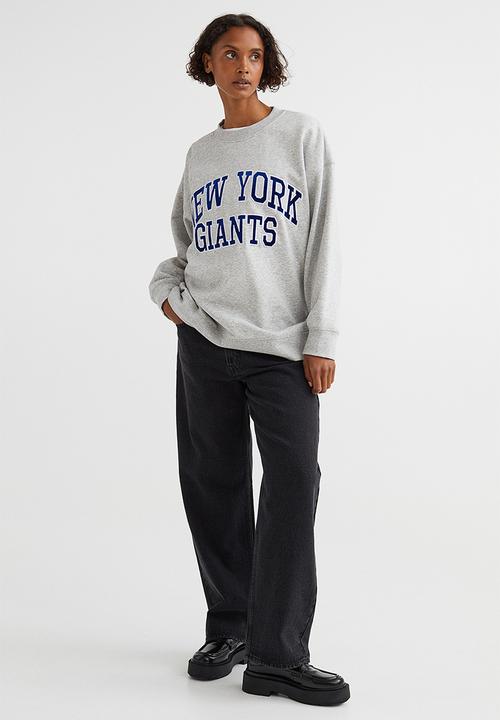 H&M - Oversized sweatshirt - grey marl/new york giants