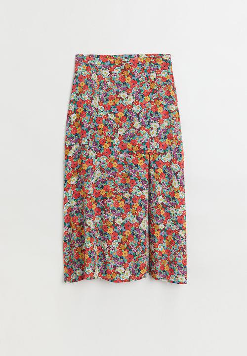 H&M - Viscose skirt - red/floral