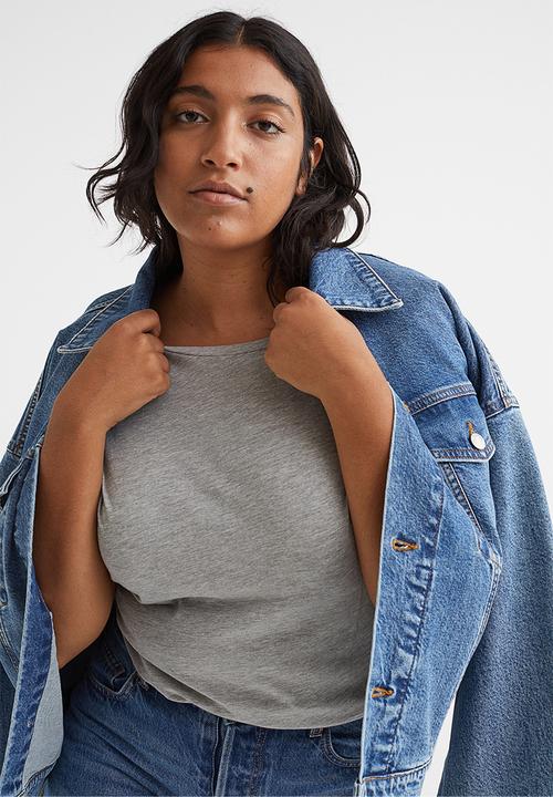 H&M - Cotton T-shirt - light grey marl