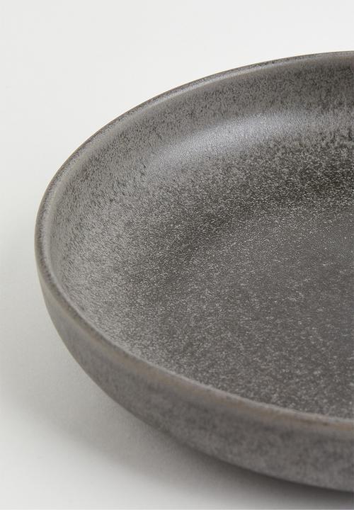 H&M - Deep stoneware plate - brown