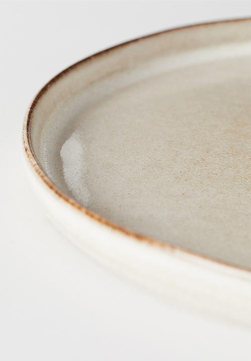 H&M - Large stoneware plate - beige