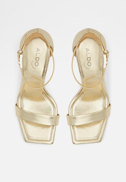 ALDO - Renza leather heel - gold 