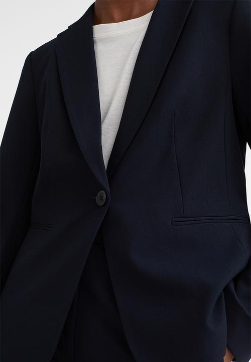 H&M - Fitted jacket - navy blue