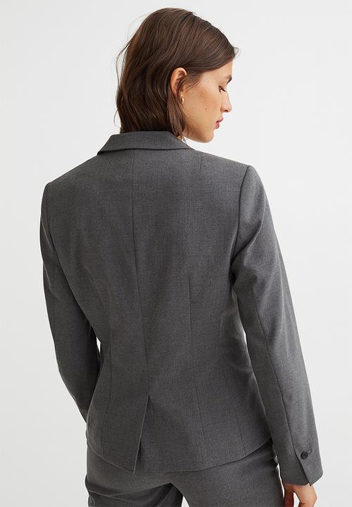 H&M - Fitted jacket - dark grey marl