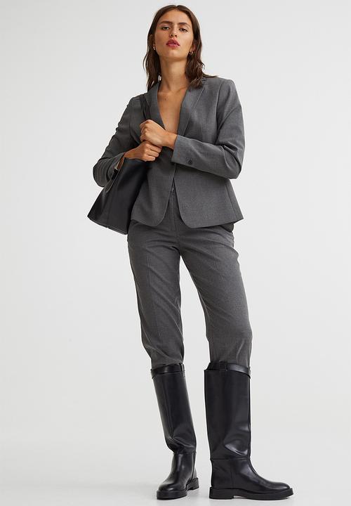 H&M - Fitted jacket - dark grey marl