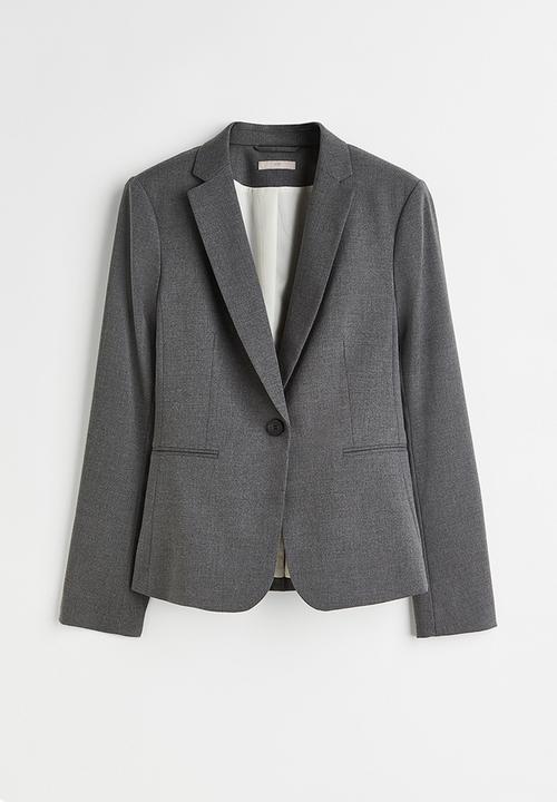 H&M - Fitted jacket - dark grey marl