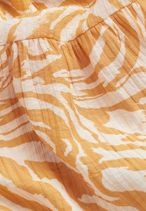 H&M - Crêpe kaftan dress - orange/patterned