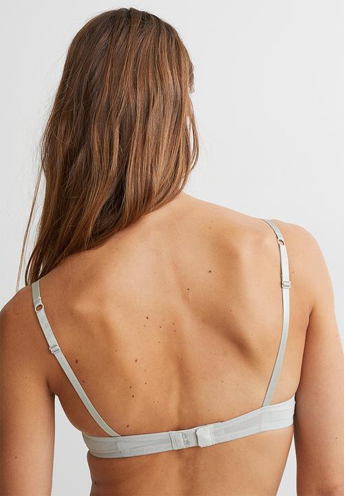 H&M - Lace push-up bra - light turquoise