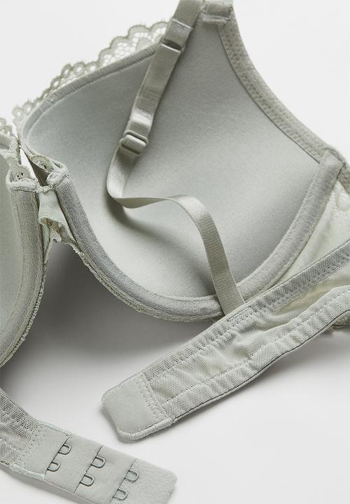 H&M - Lace push-up bra - light turquoise